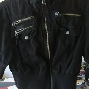 Black zip up jacket